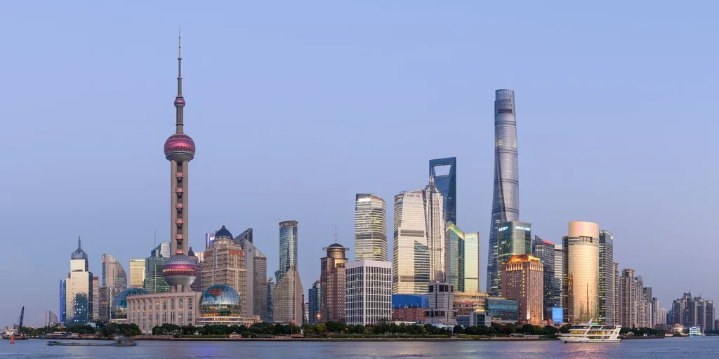 تأشيرة الصين للمصريين — Pudong Shanghai November 2017 panorama