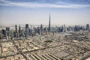 تأشيرة الإمارات للمصريين — Dubai Skyline mit Burj Khalifa (18241030269)